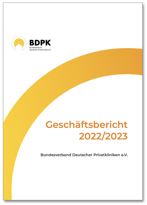 Titelseite des BDPK-Geschäftsberichts 2022/2023