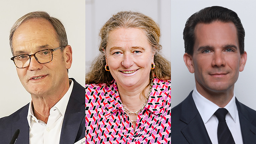 Porträt-Fotos von Dr. Hans-Heinrich Aldag, Dr. Ursula Becker und Dr. Mate Ivančić